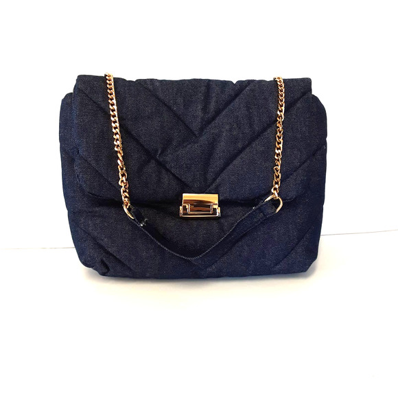 Zara Bags Zara Quilted Denim Maxi Crossbody Purse Poshmark